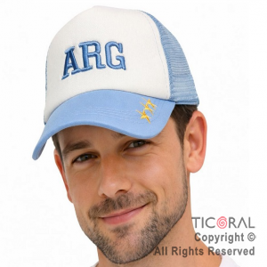 SOMBRERO VISERA ARGENTINA CON 3 ESTRELLAS ORO CAP x 1